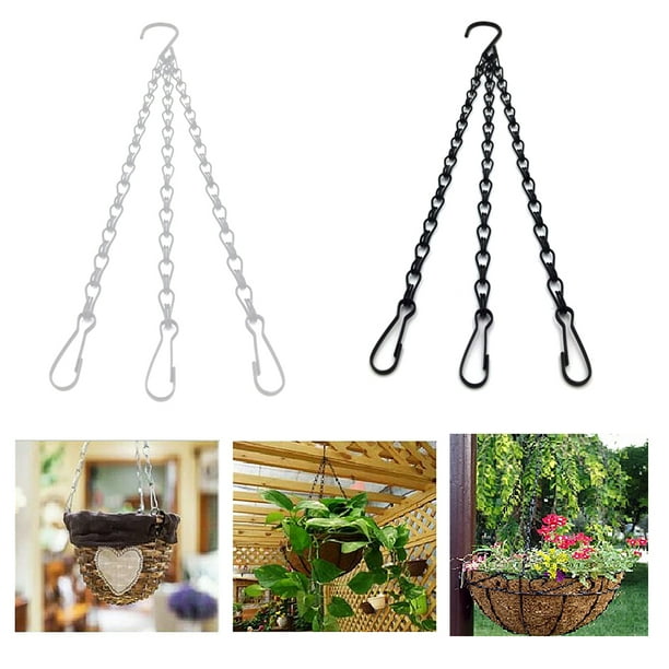 45CM Garden Hanging Basket Spare Metal Chains Easy Fit Replacement Hanger